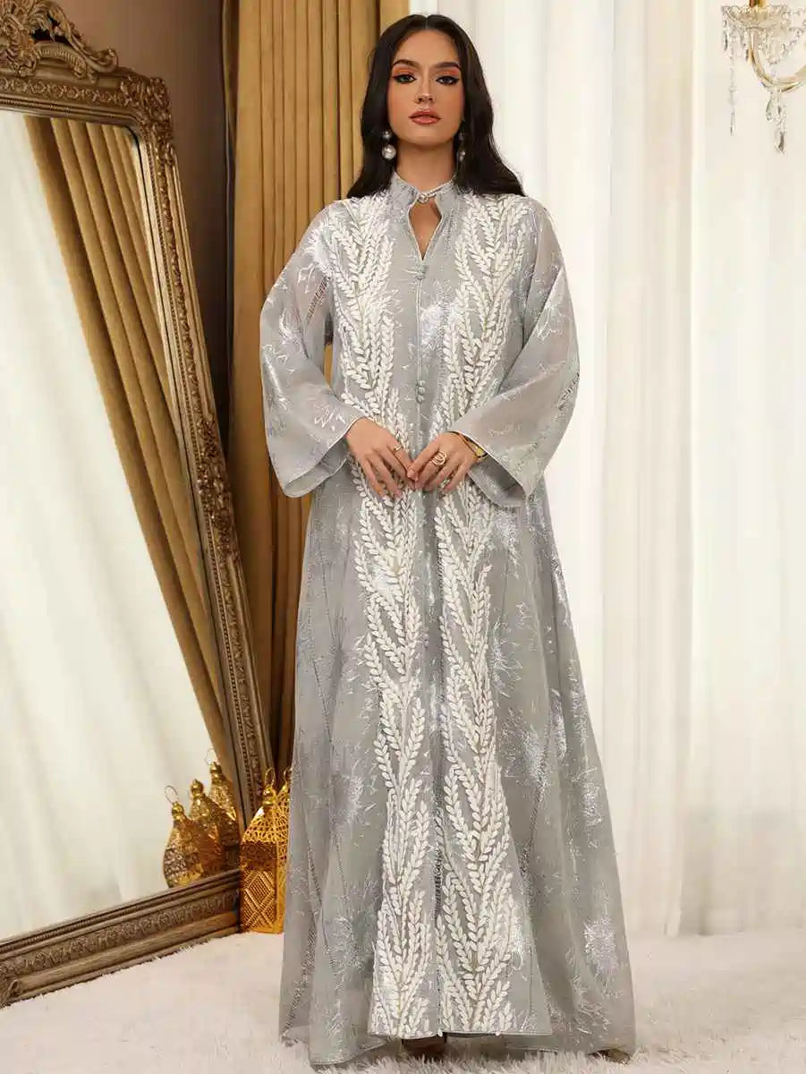 Eid Dress Embroidery Jalabiya Caftan Kaftan Dress #25498