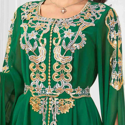 Eid Arab Chiffon Caftan Kaftan Dress Jalabiya