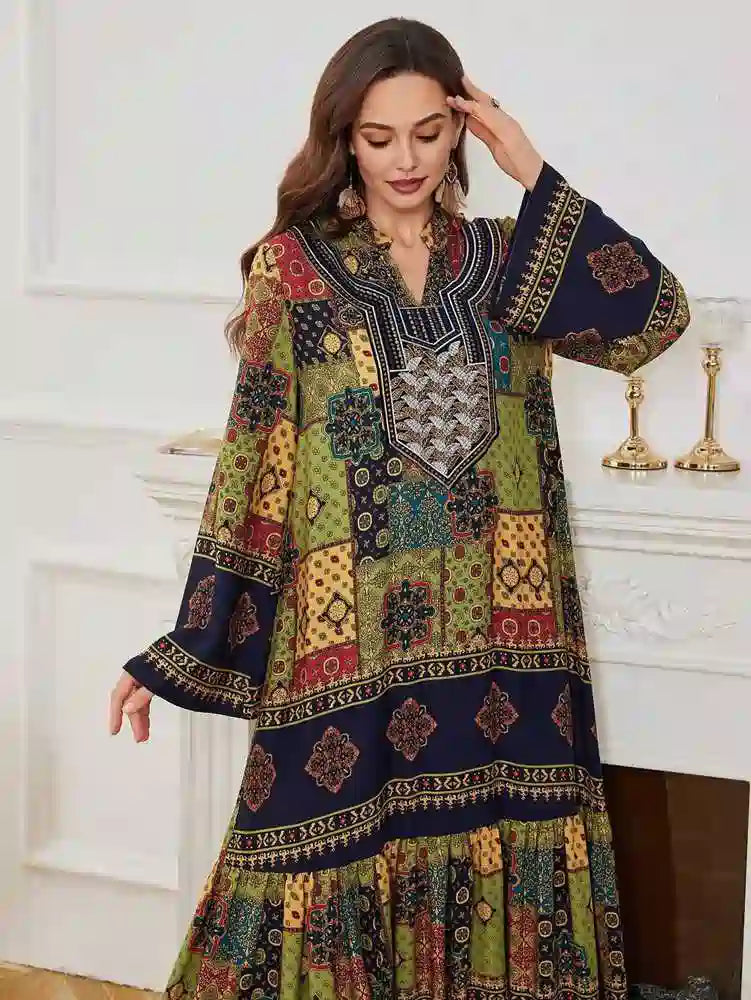 Eid Dress Embroidery Caftan Kaftan Dress #2525609