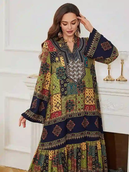 Eid Dress Embroidery Caftan Kaftan Dress #2525609