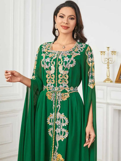 Eid Arab Chiffon Caftan Kaftan Dress Jalabiya