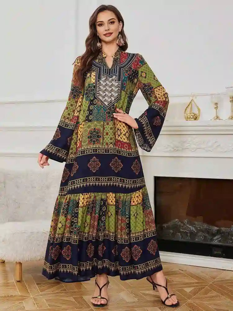 Eid Dress Embroidery Caftan Kaftan Dress #2525609