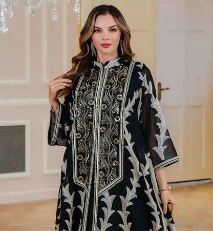 Eid Embroidery Arab Middle East Caftan Kaftan Dress #25S094