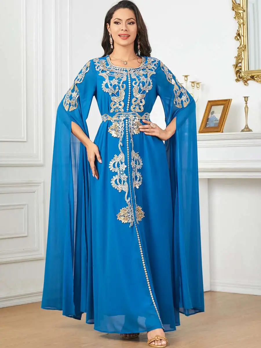 Eid Arab Chiffon Caftan Kaftan Dress Jalabiya