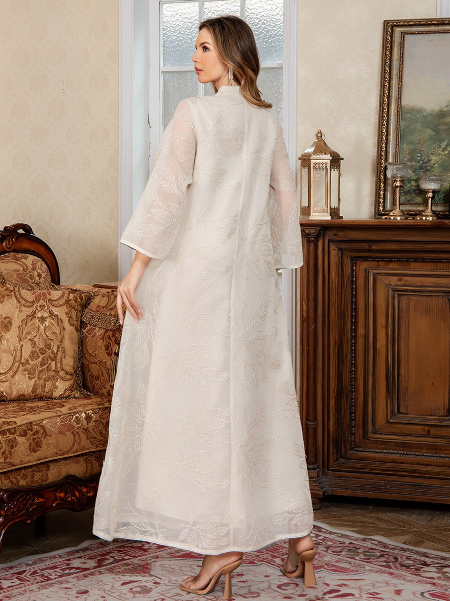 Eid Embroidery Sequins Caftan Kaftan Dress #26S169