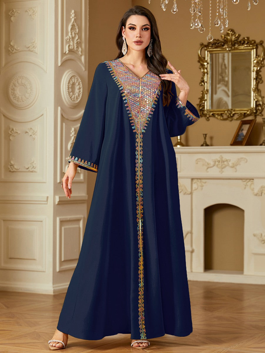 Eid Dress Sequins Embroidery Caftan Kaftan Dress #254220