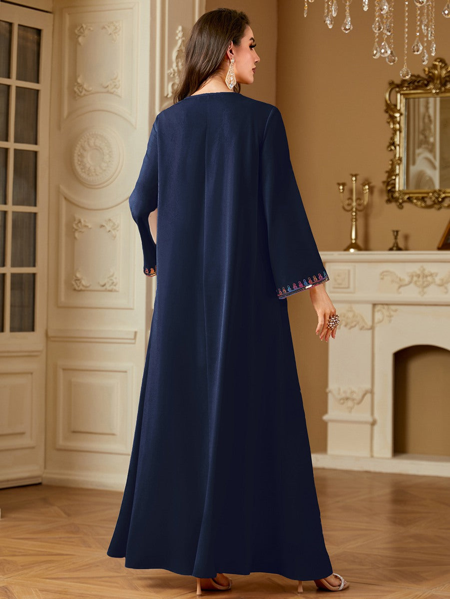 Eid Dress Sequins Embroidery Caftan Kaftan Dress #254220 – Urgarment