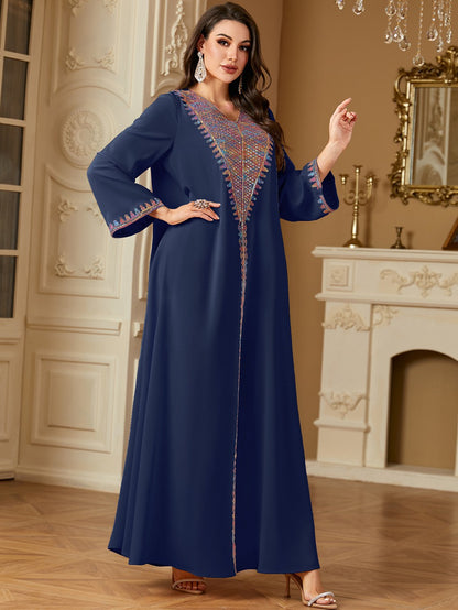 Eid Dress Sequins Embroidery Caftan Kaftan Dress #254220