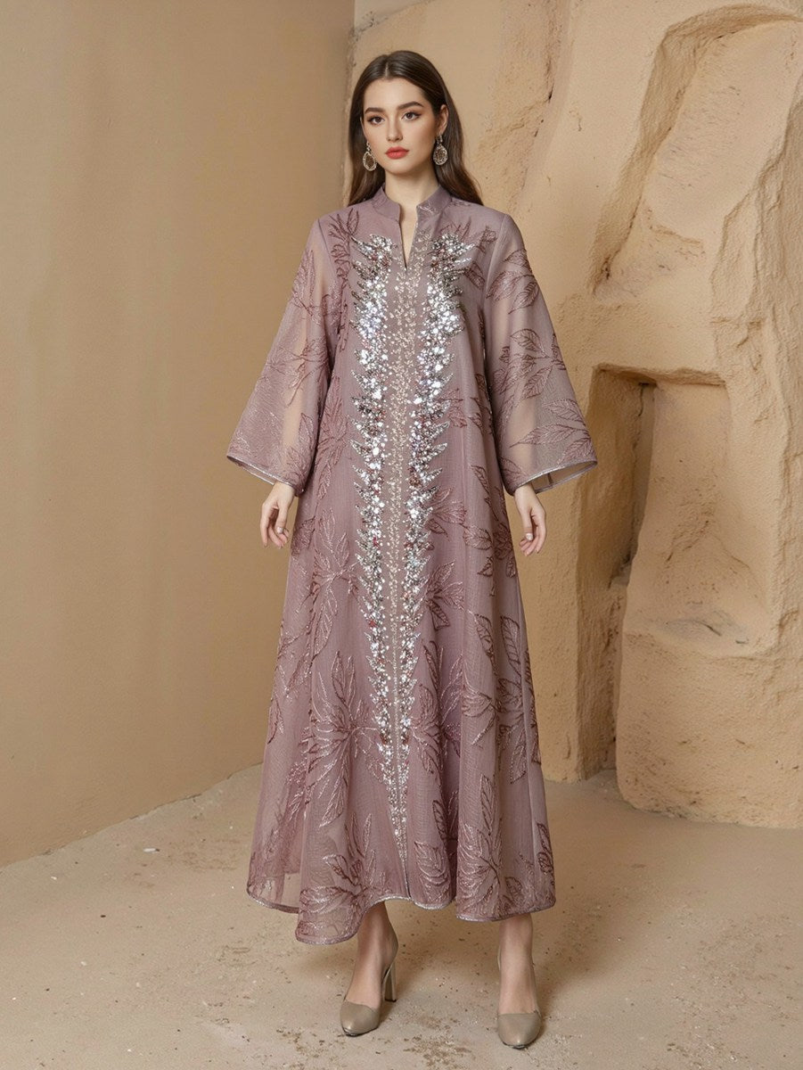 Eid Embroidery Sequins Caftan Kaftan Dress #26S169
