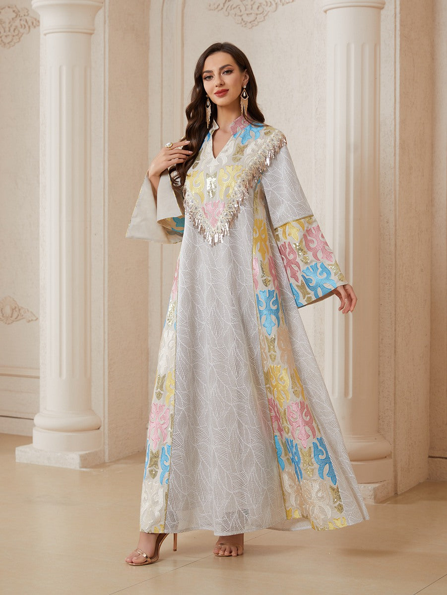 Eid Embroidery Caftan Kaftan Dress Jalabiya #26N159