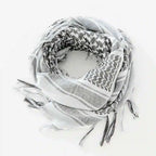 100% Cotton Palestinian Keffiyeh Scarf, Tassel Palestine Scarf Shemagh Tactical Head Neck Wrap for Men and Women