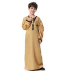 Muslim Boy Arab Embroidery Thobe Thawb