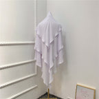 Muslim Women 3 Layer Long Khimar Nikah And Prayer Khimar #26H903