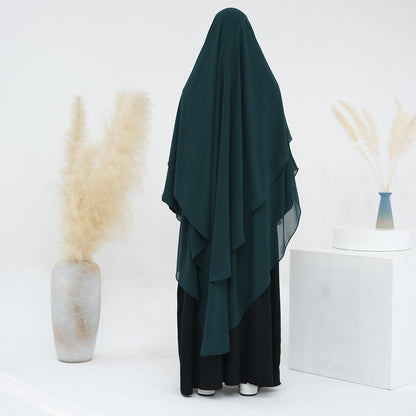 Muslim Women Extra Long Chiffon Khimar Full Length Nikah And Prayer Khimar #26H916