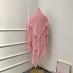 Muslim Women 3 Layer Long Khimar Nikah And Prayer Khimar #26H903