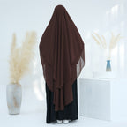 Muslim Women Extra Long Chiffon Khimar Full Length Nikah And Prayer Khimar #26H916