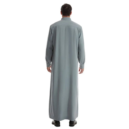 Stand Collar Emirati Kandura Men Jubba Thobe Thawb