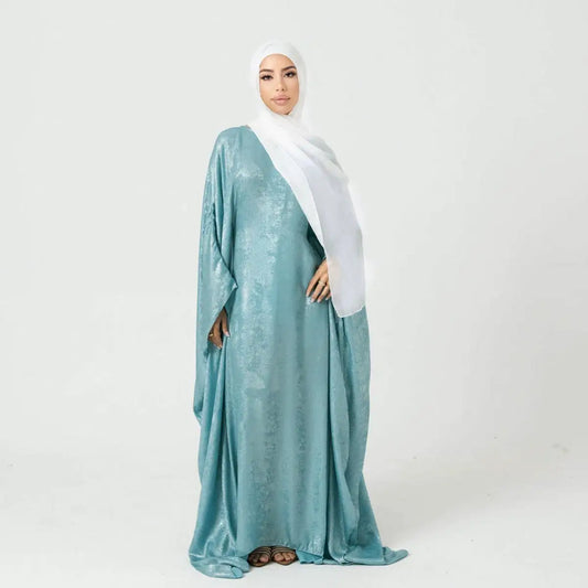 Muslim Women Bronzing Gleam Batwing Farasha Abaya Dress