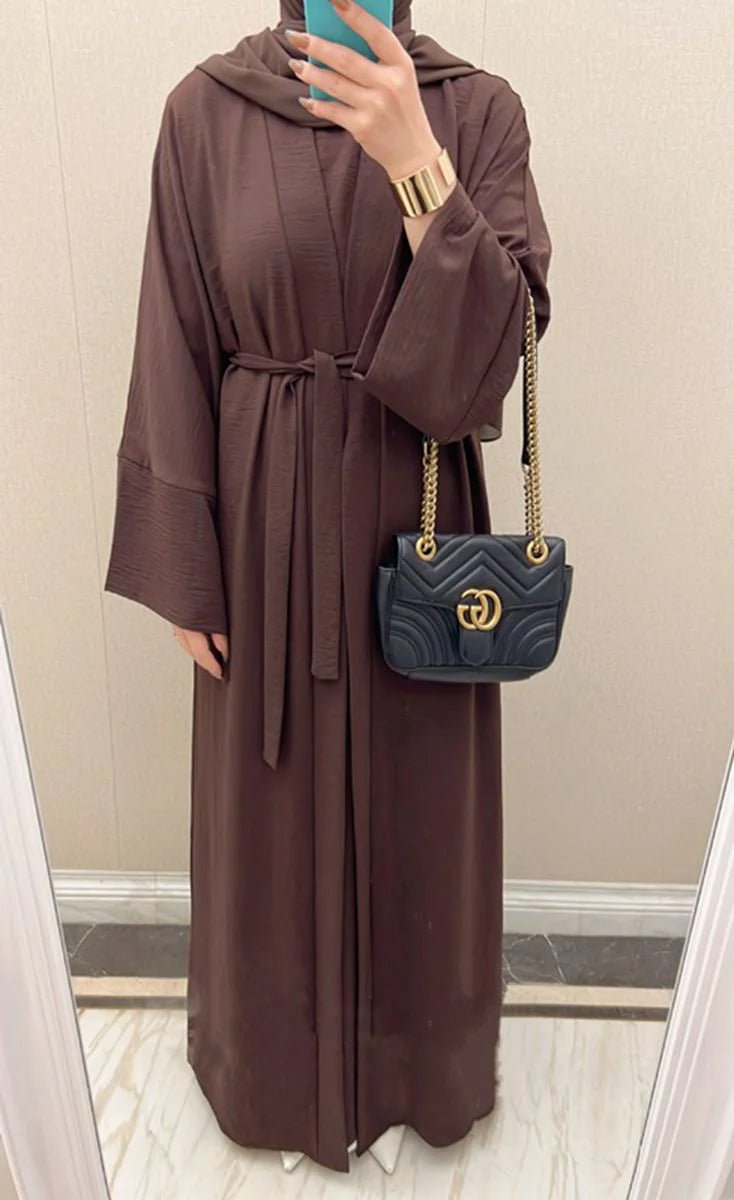 12 Color Options 2 Pieces Set Abaya Dress Arab Women Clothing Suit With Out Abaya And Inner Dress