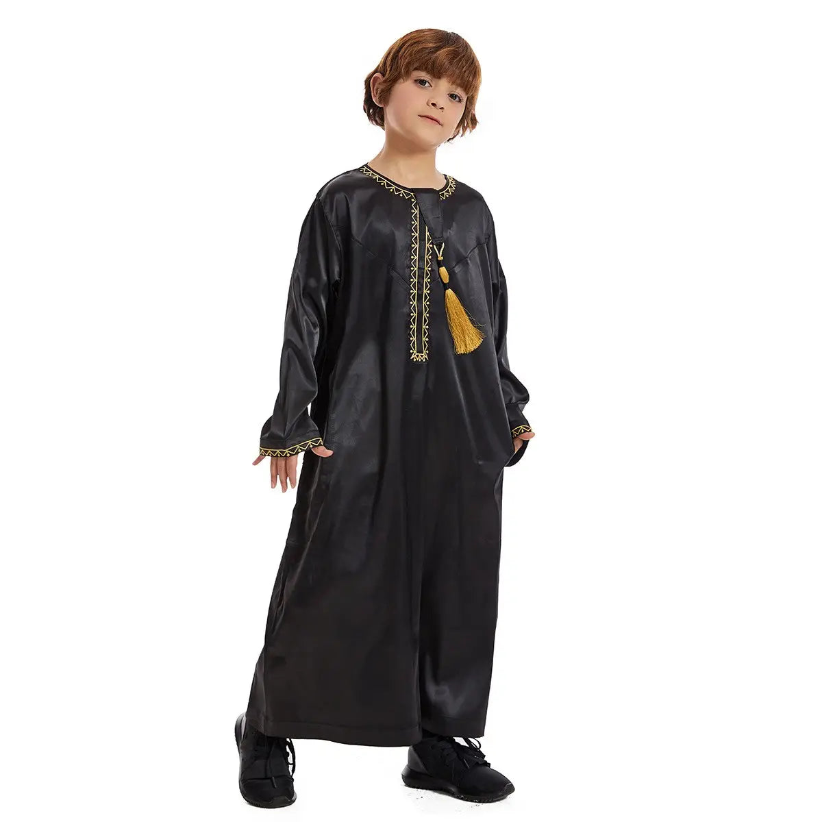Tassel Muslim Child Arab Boy Thobe Thawb Clothing