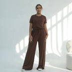 Muslim Women 3 Pieces Set Modal Tops And Pants Suit Set With Open Abaya Dress #251076