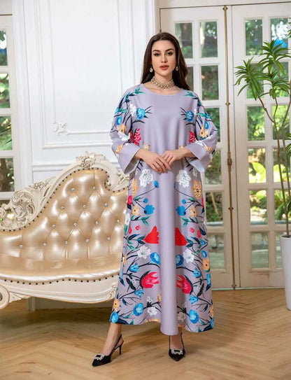 Eid Dress Arab Printed Kaftan Caftan Abaya Dress