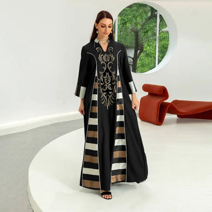 Eid Dress Sequins Embroidery Women Kaftan Caftan Dress