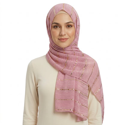 Muslim Women Sequins Hijab Scarf #26VS064