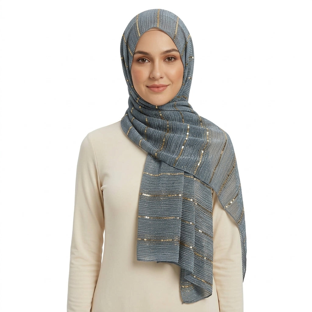 Muslim Women Sequins Hijab Scarf #26VS064