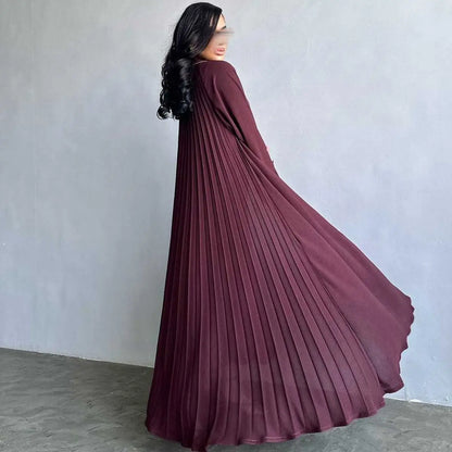 Muslim Women Fashion Cardigan Open Abaya Dress