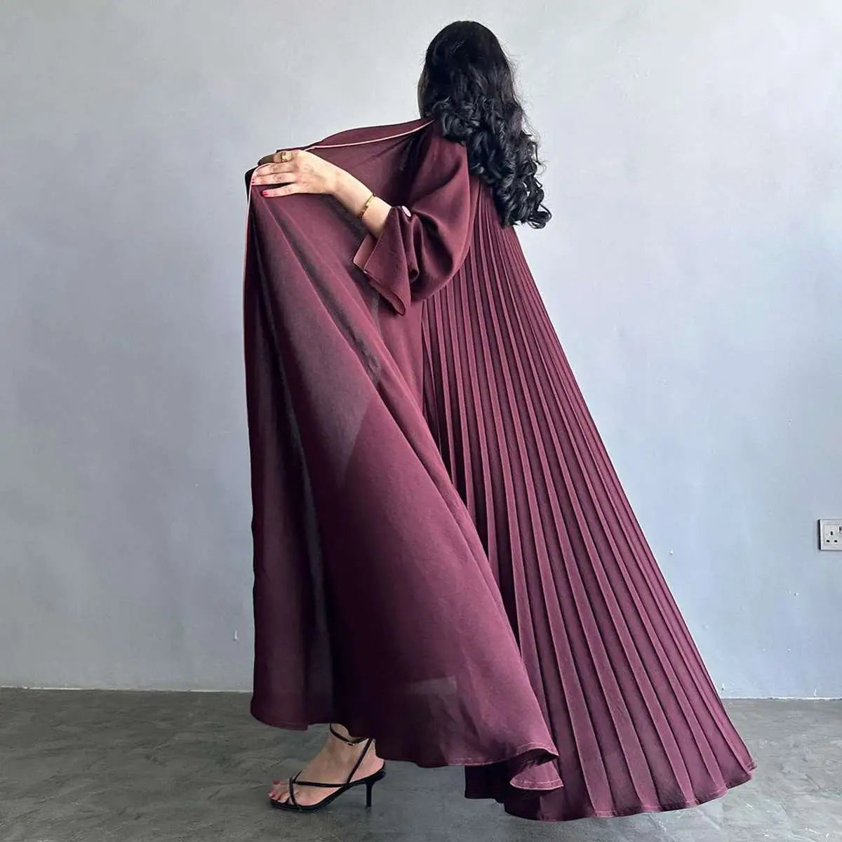 Muslim Women Fashion Cardigan Open Abaya Dress