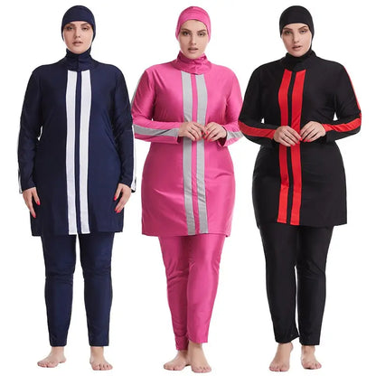 Muslim Women Plus Size Swimwear Burkinis Set