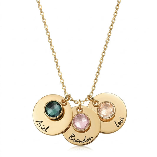 Custom Birthstone Name Necklace For Mom And Family #26Q6