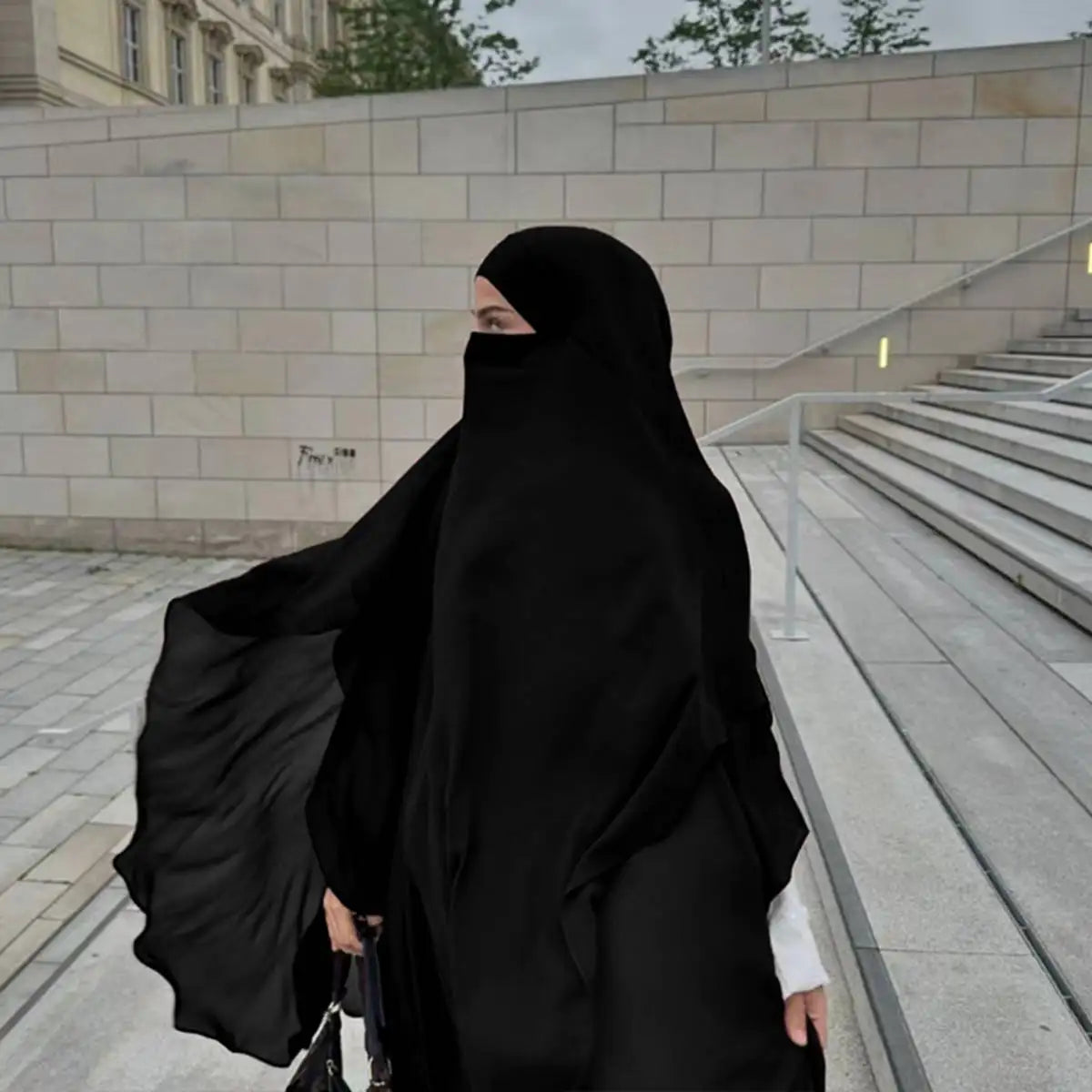 Long Niqab With Khimar Hijab For Muslim Women