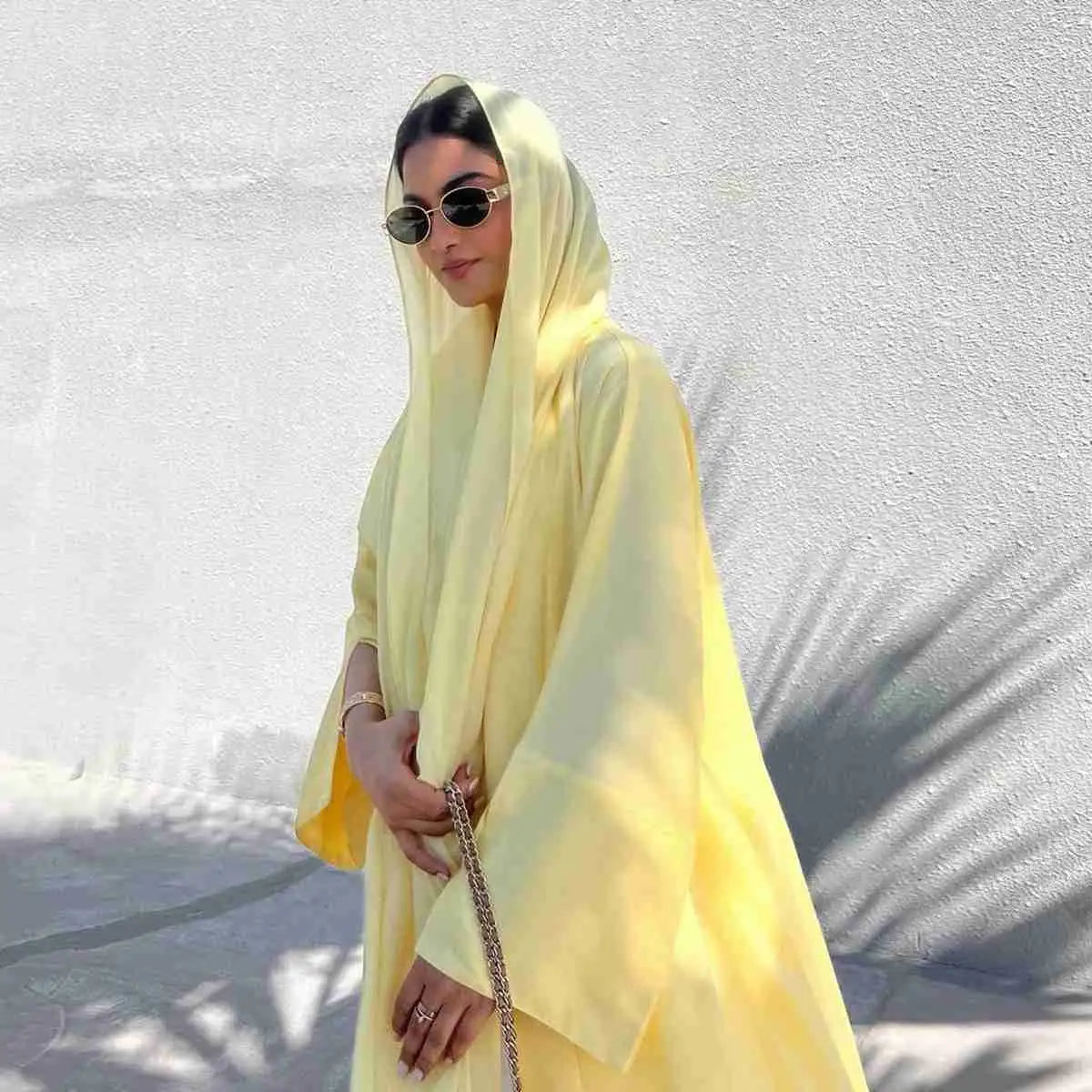 Satin Open Abaya Dress