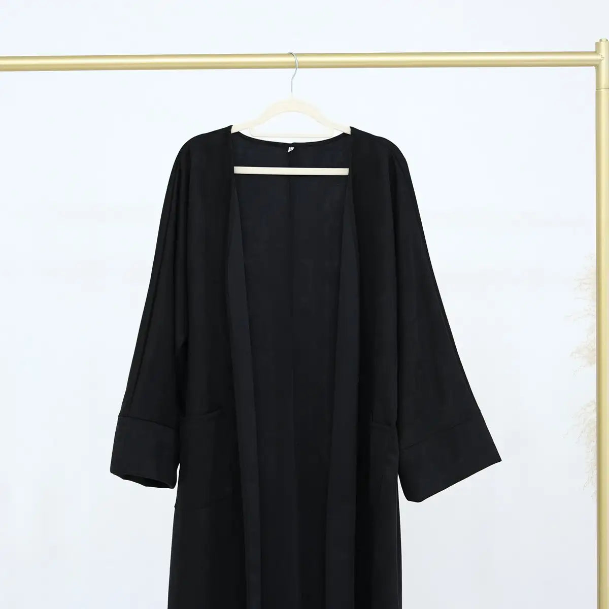 Winter Fall Suede Velvet Cardigan Open Abaya Coat