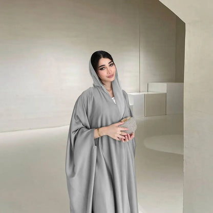 Muslim Women Farasha Sleeve Cardigan Open Abaya Dress