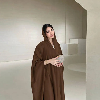 Muslim Women Farasha Sleeve Cardigan Open Abaya Dress