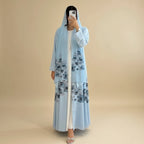 Middle East Arab Dubai Printed Open Abaya Dress With Hijab #251118