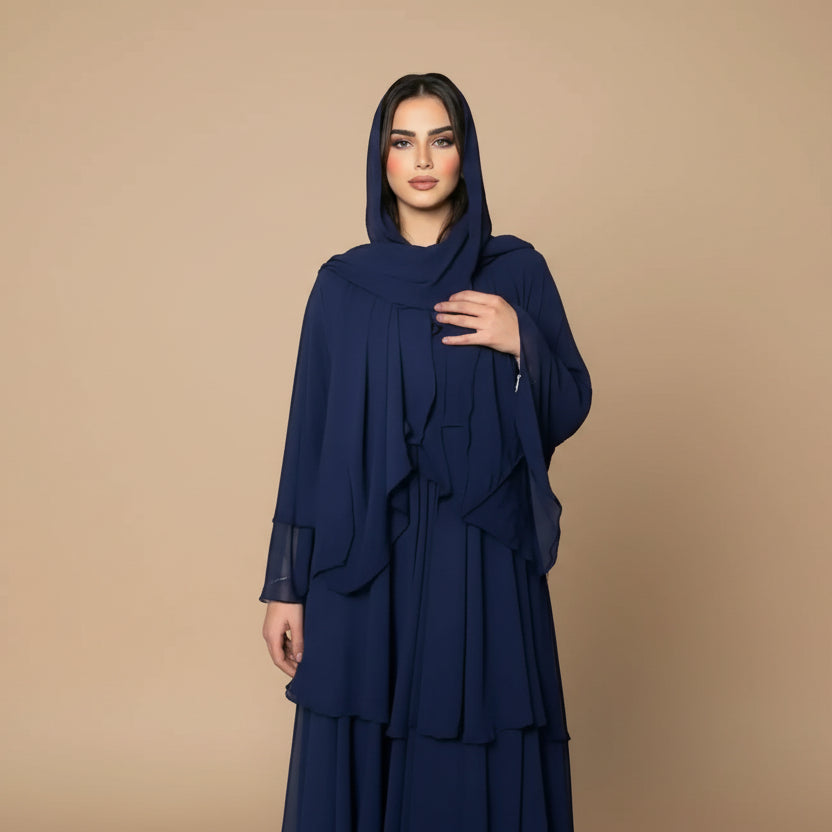 3 Layers Chiffon Muslim Mother And Daughter Girl Matching Open Abaya Dress - Eid Dresses Urgarment 3 Layers Chiffon Muslim Mother And Daughter Girl Matching Open Abaya Dress - Eid Dresses Urgarment