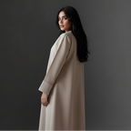 Tailored Collar Open Abaya Dress #25177