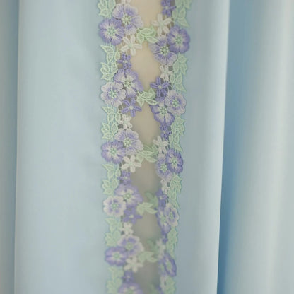 Flower Embroidery Nida Open Abaya Dress #251079