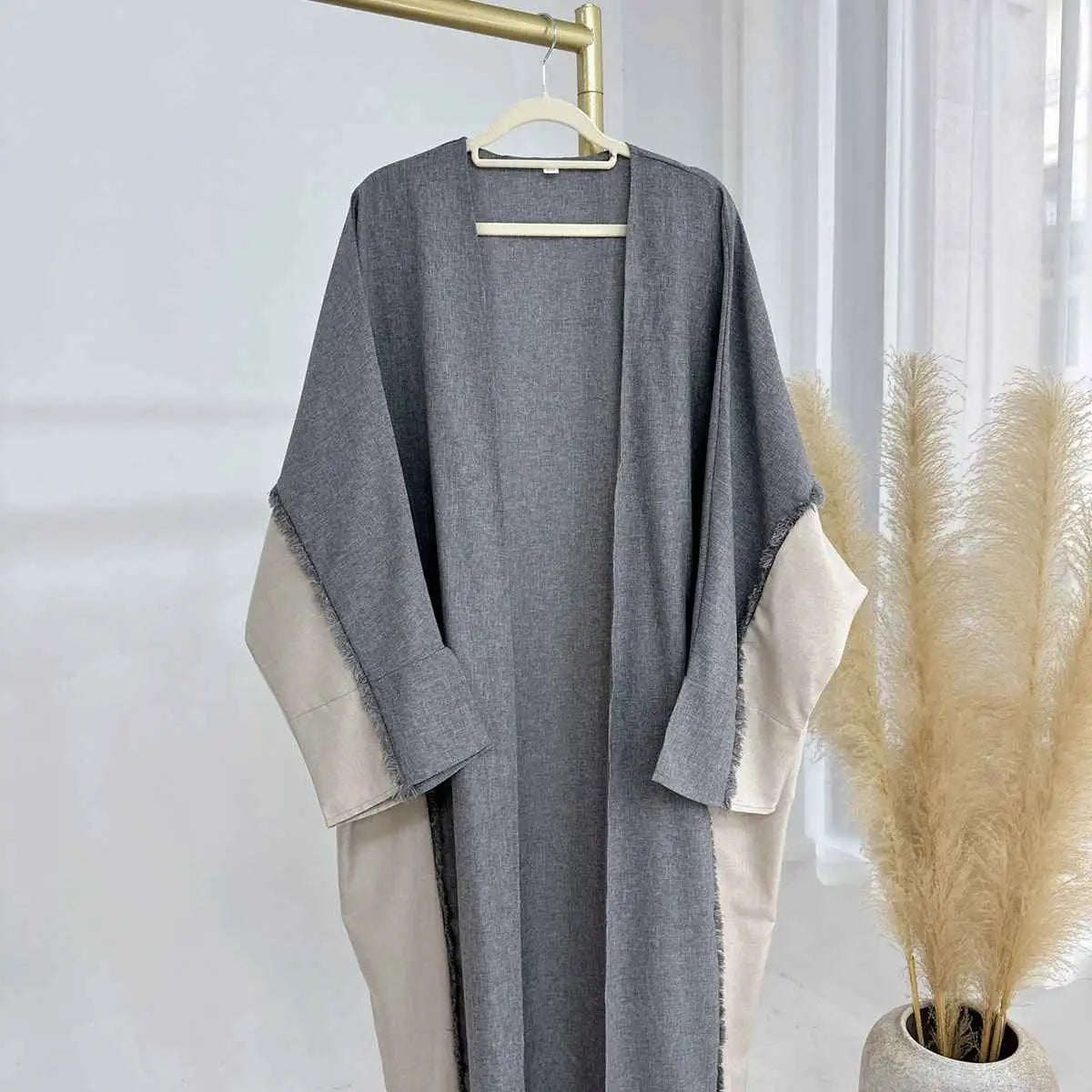 Dubai Turkish Modest Fashion Cardigan Open Abaya Dress