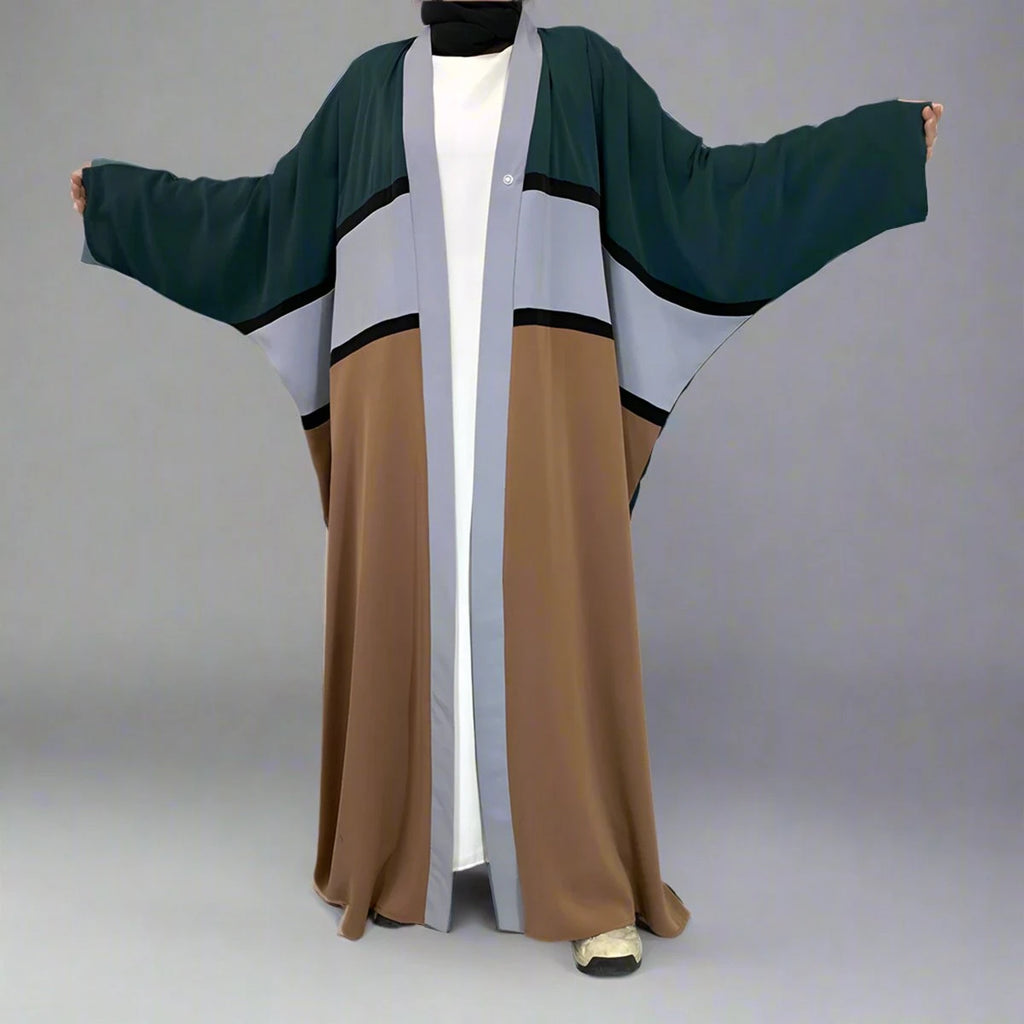 Modest Fashion Cardigan Open Abaya Dress #251459