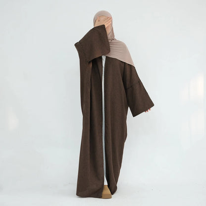 Beads Cardigan Open Abaya Dress #24849