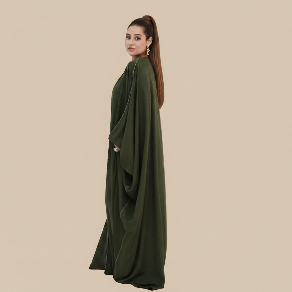 Muslim Women Nida Cardigan Open Abaya Dress - Modest Fashion - #261193