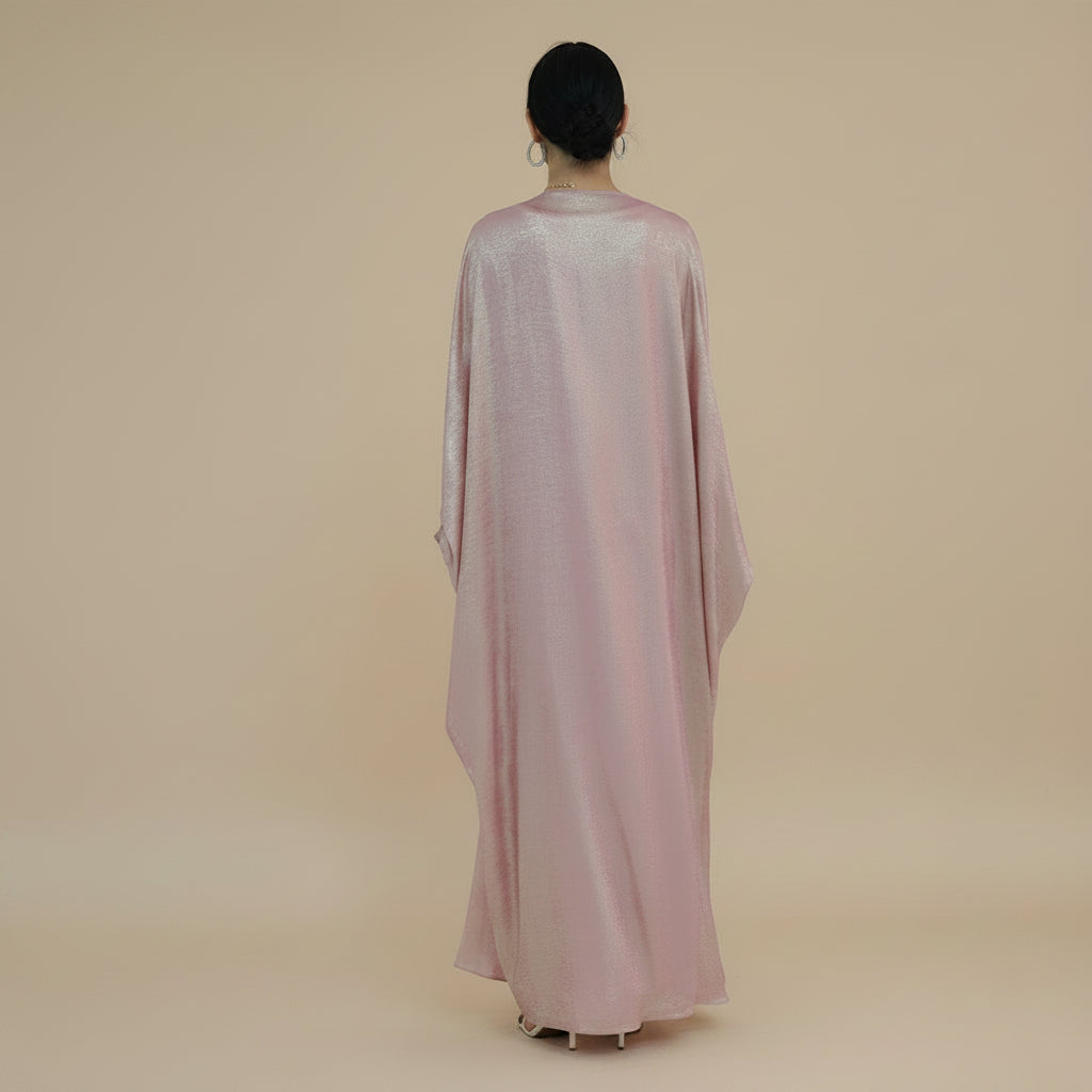 Bronzing Muslim Women Cardigan Open Abaya Dress