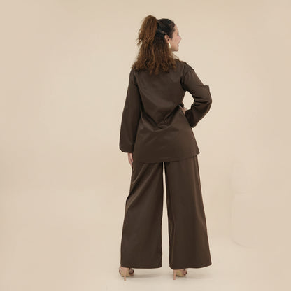 Daily Wear Muslim Women 2 Pieces Set Tops And Pants Suit Set #251312