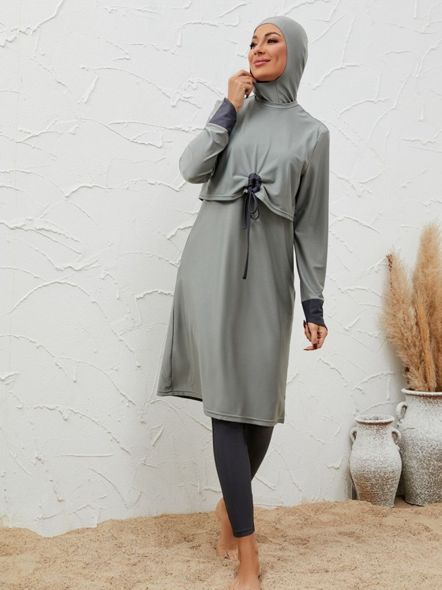 Muslim Women 3 Pieces Set Burkinis Swimwear Swimsuit #2611068