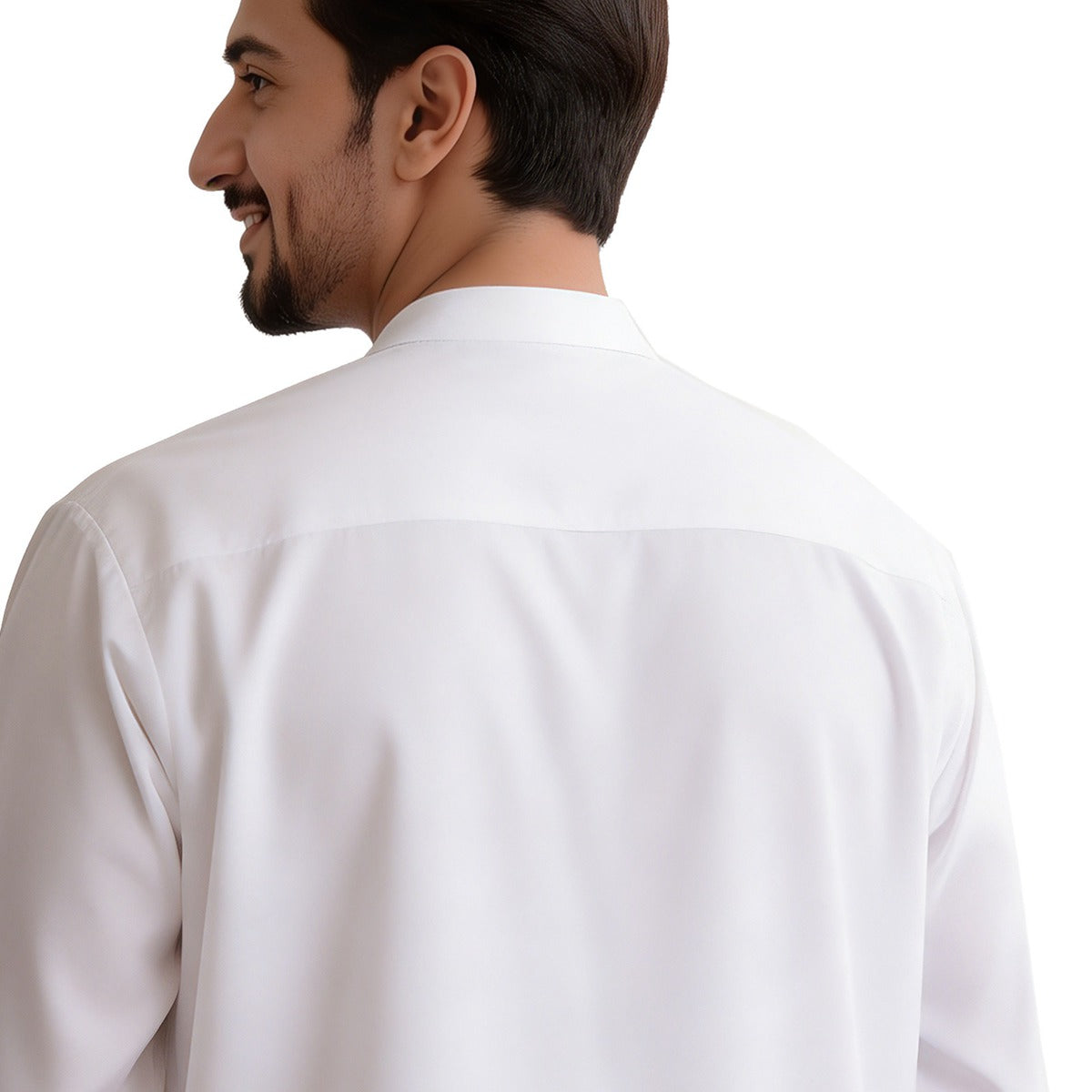 Arabic Stand Collar Men Thobe - Islamic Emirati Muslim Thawb Kandura #26T852